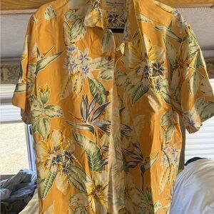 Tommy Bahama Men's Tropical Floral Orange Shirt : NEVER WORN
